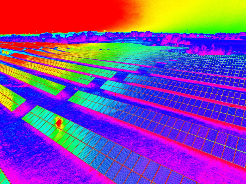 Thermographie par drone - Panneaux solaires