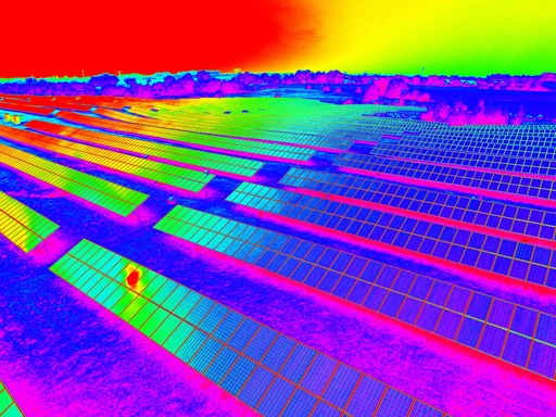 Thermographie par drone - Panneaux solaires